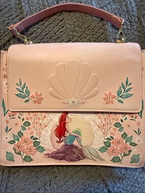 Loungefly Pink Mermaid Floral Satchel